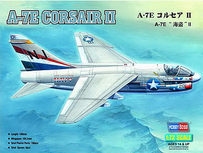 HobbyBoss A-7E Corsair II Plastic Model Airplane Kit 1/72 Scale #87204