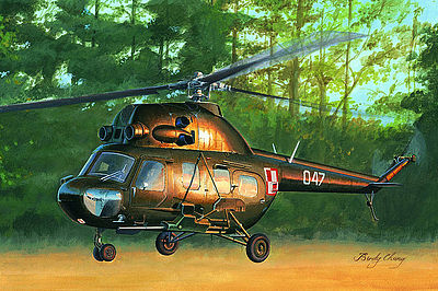 HobbyBoss MIL MI-2US Gunship Plastic Model Helicopter Kit 1/72 Scale #87242