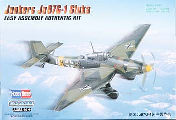 HobbyBoss Junkers JU 87G-1 Stuka Plastic Model Airplane Kit 1/72 Scale #hy80287