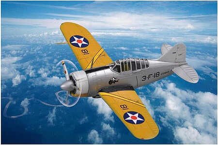 HobbyBoss US F2A Buffalo Plastic Model Airplane Kit 1/72 Scale #hy80290