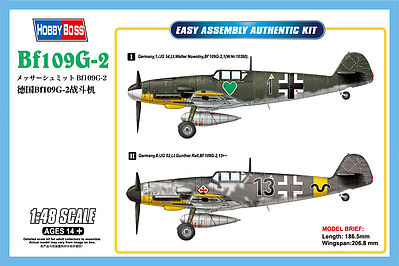 HobbyBoss BF109G-2 Plastic Model Airplane Kit 1/48 Scale #hy81750