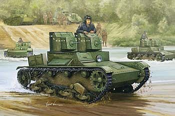 HobbyBoss Soviet T-26 Light Infantry Tank 1931 Plastic Model Military Vehicle Kit 1/35 Scale #hy82494
