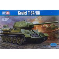 HobbyBoss WWII Soviet T34/85 Plastic Model Military Vehicle 1/16 Scale #hy82602