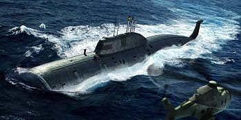 HobbyBoss SSN Akula Class Submarine Plastic Model Military Ship Kit 1/350 Scale #hy83525