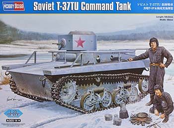 HobbyBoss Soviet T-37TU Command Tank Plastic Model Military Vehicle Kit 1/35 Scale #hy83820