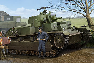 HobbyBoss Soviet T-28 Medium Tank Cone Turret Plastic Model Military Vehicle Kit 1/35 Scale #hy83855