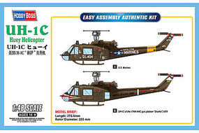 HobbyBoss UH-1C Huey Plastic Model Helicopter Kit 1/48 Scale #hy85803