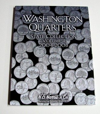 HE-Harris Vol.2, 2004 thru 2008 Washington State Quarters Coin Folder Coin Collecting Book #2581