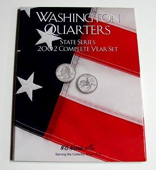 HE-Harris 2002 Complete Year Washington State Quarters Coin Folder (D) Coin Collecting Book #2585