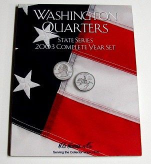 HE-Harris 2003 Complete Year Washington State Quarters Coin Folder (D) Coin Collecting Book #2586