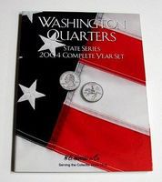 HE-Harris 2004 Complete Year Washington State Quarters Coin Folder Coin Collecting Book #2587