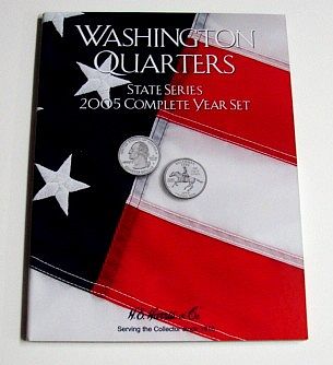 HE-Harris 2005 Complete Year Washington State Quarters Coin Folder Coin Collecting Book #2588