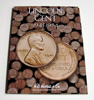 HE-Harris Lincoln Cent 1941-1974 Coin Folder Coin Collecting Book and Supply #2673