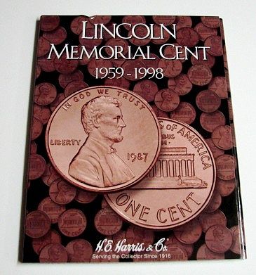 HE-Harris Lincoln Memorial Cent 1959-1998 Coin Folder Coin Collecting Book and Supply #2675