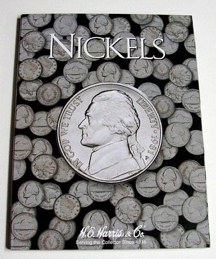 HE-Harris Nickels Plain Coin Folder Coin Collecting Book and Supply #2682
