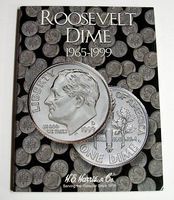 HE-Harris Roosevelt Dime 1965-1999 Coin Folder Coin Collecting Book and Supply #2685