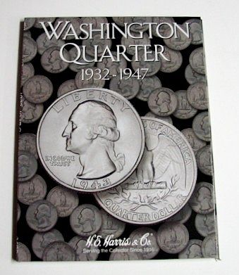 Download HE-Harris Washington Quarter 1932-1947 Coin Folder Coin Collecting Book and Supply #2688