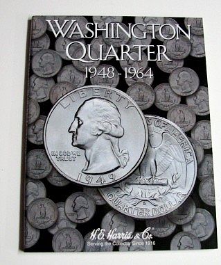 HE-Harris Washington Quarter 1948-1964 Coin Folder Coin Collecting Book and Supply #2689