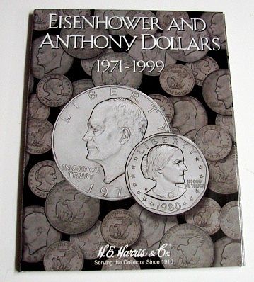 HE-Harris Eisenhower & Anthony Dollars 1971-1999 Coin Folder Coin Collecting Book and Supply #2699