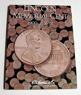 HE-Harris Lincoln Memorial Cent 1999-2008 Coin Folder Coin Collecting Book and Supply #2705