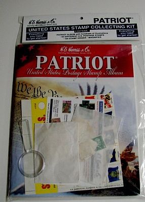 HE-Harris Patriot US Stamp Collecting Kit (64pg) Stamp Collecting Supply #l115