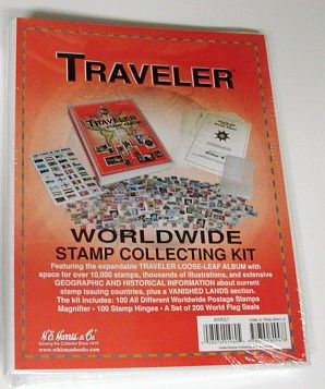 HE-Harris Traveler World Wide Stamp Collecting Kit Stamp Collecting Supply #l175