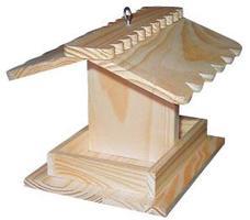 Hobby-Express Bird Feeder Kit with PD Holes Wooden Bird House Kit #60001pd