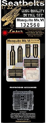 HGW-Models 1/32 Mosquito Mk VI Seatbelts for TAM (Fabric/Photo-Etch Buckles)