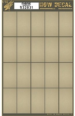 HGW-Models 1/32 Canvas Fabric-Type w/Transparent Base, 20-segments 60mmx32mm (7x10) (Decals)