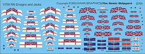 1/700 RN White Ensigns & Jacks (D)
