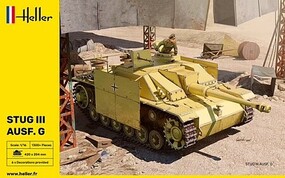 Heller StuG III Ausf G German Tank w/Armor Side Skirts Plastic Model Tank Kit 1/16 Scale #30320