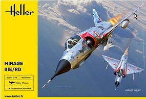 Heller Mirage IIIE-O-R-RD-EE-EA Fighter Plastic Model Fighter Kit 1/48 Scale #30422