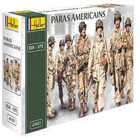 Heller US Paratroopers Plastic Model Military Figure Kit 1/72 Scale #49651