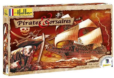 Heller Pirates & Corsaires Ship Plastic Model Sailing Ship Kit 1/200 Scale #52703