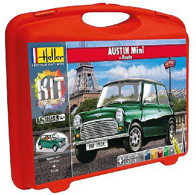 Heller Austin Mini Complete Set Plastic Model Car Kit 1/43 Scale #60153