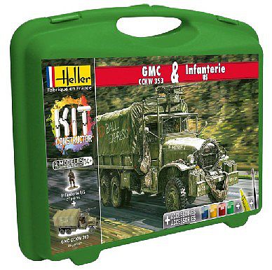 Heller GMC CCKW 353 Truck & US Infantry Plastic Model Military Vehicle Kit 1/72 Scale #60996