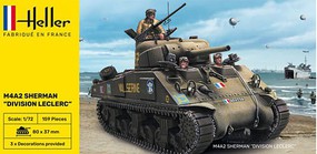 Heller M4A2 Sherman Division Leclerc Tank Plastic Model Tank Kit 1/72 Scale #79894
