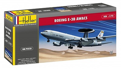 Heller E3B AWACS USAF Aircraft Plastic Model Airplane Kit 1/72 Scale #80308