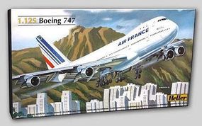 Heller B747 Air France Commercial Airliner Plastic Model Airplane Kit 1/125 Scale #80459
