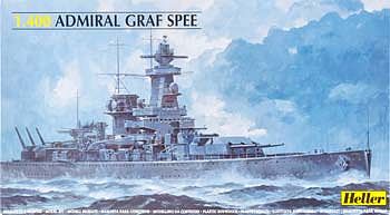 Heller Admiral Graf Spee German Battleship Plastic Model Military Ship Kit 1/400 Scale #81046