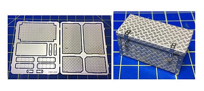 Highlight Diamond Plated Truck Bed Tool Box Plastic Model Vehicle Accessory Kit 1/24-1/25 Scale #29