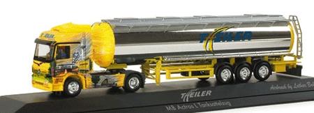 Herpa Mercedes Benz Actros L Tanker Semi (Theiler) HO Scale Model Railroad Vehicle #121163