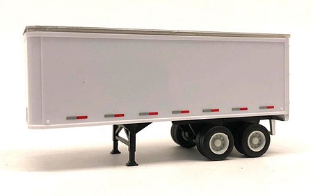 Herpa American Style Semi Trailers (Trailer Only) 27 2-Axle Van w/Red & White Edge Striping