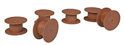 Herpa Wooden Cable Spools - pkg(6) Model Railroad Scratch Supply #5438