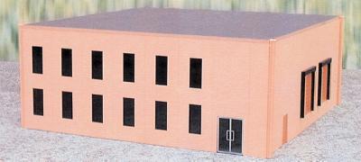 Herpa Office Building (Plastic Kit) - Sand HO Scale Model Railroad Building #6324