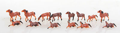 Herpa Assorted Horses (50) N Scale Model Railroad Figure #63712