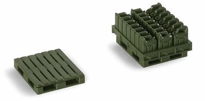 Herpa Modern German Army Pallets & Jerry (Gasoline) Cans HO Scale Model Railroad Vehicle #742108