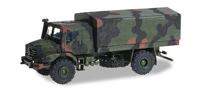 Herpa Mercedes-Benz Zetros Armored Truck Camouflage HO Scale Model Railroad Vehicle #744911