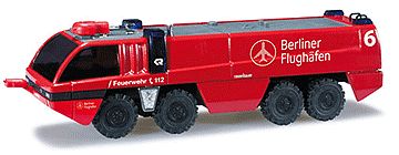 Herpa Rosenbauer Panther 8X8 Berlin, Germany, Airport HO Scale Model Railroad Vehicle #90377