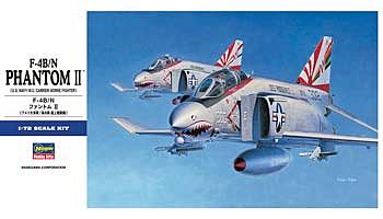 Hasegawa F4B/N Phantom II USN Fighter Plastic Model Airplane Kit 1/72 Scale #01566